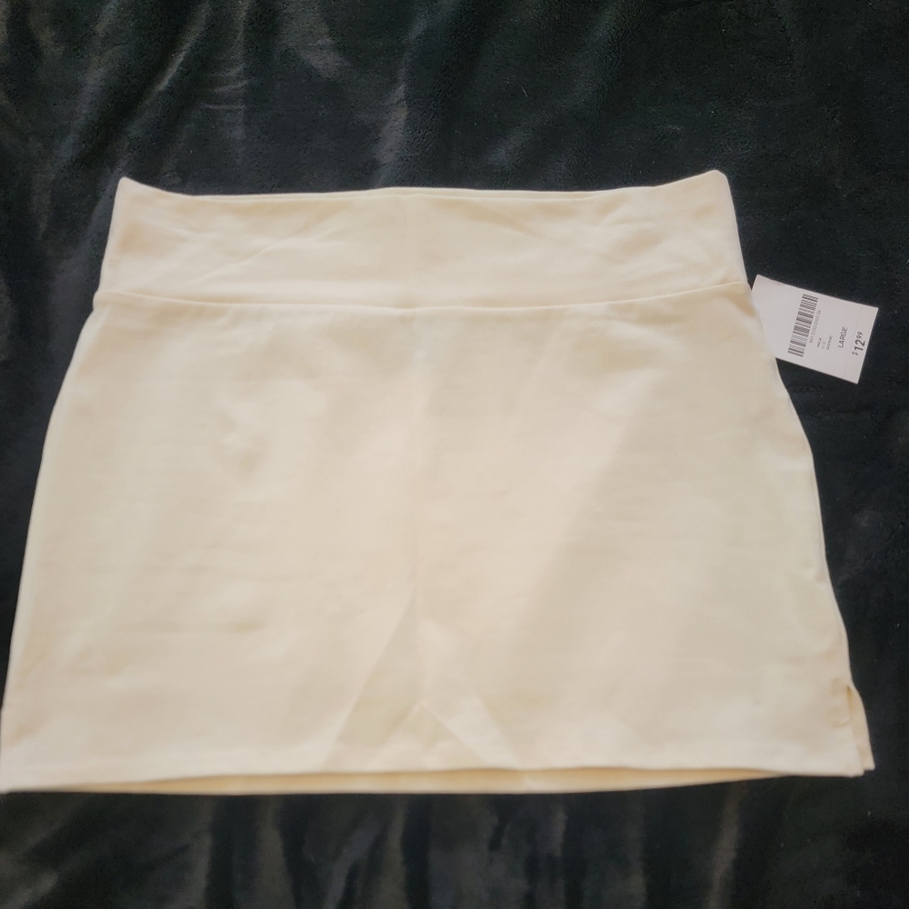 Forever 21 Cream Colored Mini Skirt